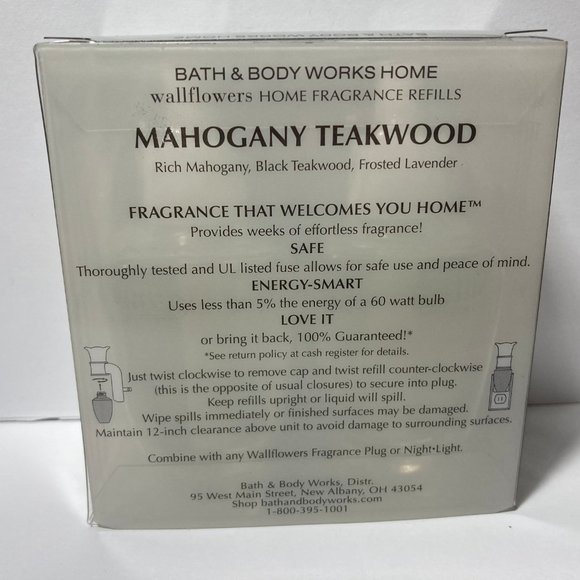 Bath & Body Works Mahogany Teakwood Wallflowers, 2-Pack Home  4 Bath & Body Works Wallflowers 2pk Mahogany Teak